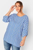 yours blusa azul de topos mujer curvy y tallas grandes yours