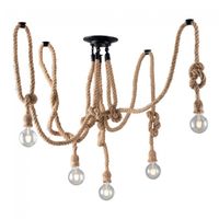lampara colgante rope 5 luces