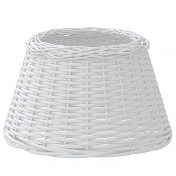 Pantalla Para Lámpara Mimbre Blanco Ø50x30 Cm Vidaxl