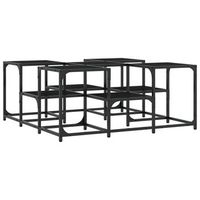 mesa de centro madera de ingenieria negro 91x91x40 cm vidaxl
