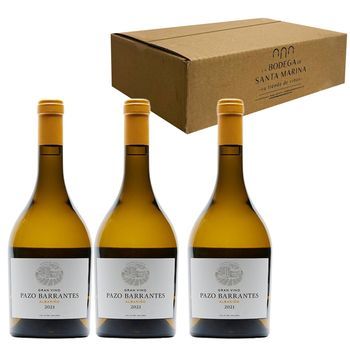 Lan Gran Vino Pazo Barrantes - Albariño De Rías Baixas - 13.5% Vol. - Pack 3 Botellas 75 Cl - 13,5% Vol.