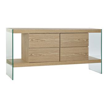 Buffet Cristal Mdf 160x45x80 Marron Claro