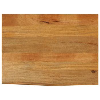 Tablero De Mesa Borde Natural Madera Maciza Mango 90x60x2,5 Cm Vidaxl