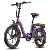 bicicleta electrica fafrees f20 pro - motor 250w bateria 36v20ah  neumaticos de 20 frenos de disco mecanicos - rosa purpura