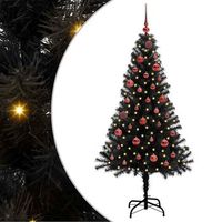 arbol de navidad  decoraciones de navidad con 150 led con soporte negro 150 cm pvc