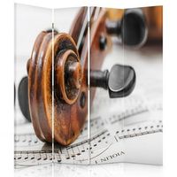 biombo classical music - separador de ambientes cm 145x180 4 paneles