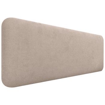 Dhome Cabecero Tapizado Liso Redondeado Tela Para Pared Acústicos Cabeceros Absorbentes Cabezal Cama Dormitorio (beige, 135cm)