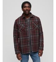 superdry para hombre m4010675a sobrecamisa acolchada merchant store marron l casual lana manga larga