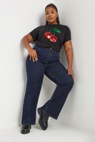 yours vaquero de pata ancha anil mujer curvy y tallas grandes yours