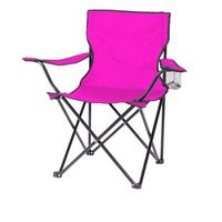 silla de camping plegable de tela fucsia 82x50x80cm