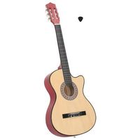guitarra acstica occidental cutaway 6 cuerdas madera tilo 38l