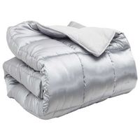 edredon  duvet de invierno plateado 220 x 240 cm saten y microfibra