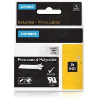 dymo 622290 original label tape 19mm x 55m black on clear