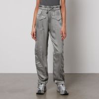 ganni ecoveror-blend washed-satin cargo trousers - eu 42uk 14