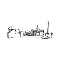 decoracion pared de metal city negro 120x45x15 cm