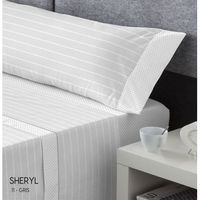 juego de 3 piezas franela - msheryl gris cama de 105  1 almohada