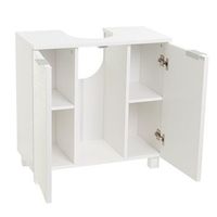 mueble bajo lavabo blanco de madera con 2 puertas 60x30x60 cm para bano casaseleccion