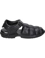 sandalias de piel para hombre kangaroos 861-11 negro 45