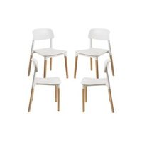 pack 4 sillas estin de polipropileno 753945 cm - blanco