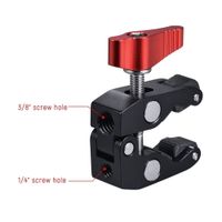 abrazadera de cabeza de bola multifuncion de metal brazo magico de montaje de bola super abrazadera con rosca de 14 -20 para monitor de aparejo de jaula de camaralight led