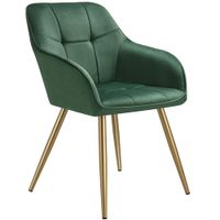 silla de comedor aterciopelada 58 x 62 x 82 cm verde oscurooro