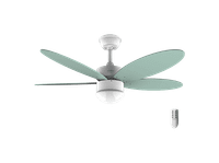 ventilador de techo - cecotec energysilence aero 4260 mint luz led 3 tonos mando temporizador 8h 6 velocidades aspas reversibles verde menta