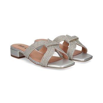 Bibi Lou Sandalias Planas Mujer - Plata Talla 39