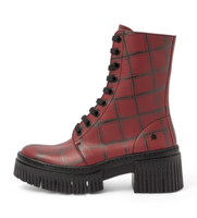 art para mujer 11375f1x2003esp botines de piel 1375f rojo 36 plano 3 a 5cm cordones cremallera casual