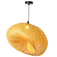 lampara colgante boho bambu mimbre natural o60 cm