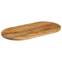 tablero de mesa  tablero escritorio ovalado madera maciza de mango 140x50x25 cm