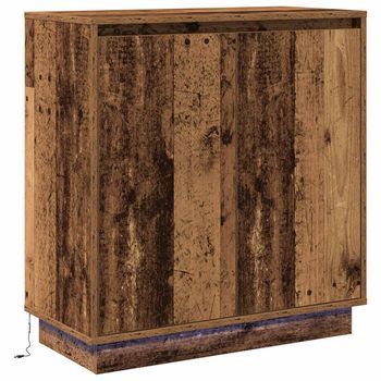 Aparador Led Madera Envejecida 71 X 34,5 X 75 Cm Vidaxl