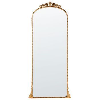 Espejo Decorativo De Pared Estilo Glamour Decoración Colgante 51x 114 Cm Dorado Livry