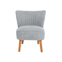 sillon tapizado en tela eve gris