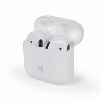 auriculares gembird inalambricos bluetooth tws indicador led microfono blanco