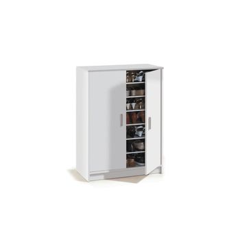 Zapatero de 2 puertas basic 75x101 cm melamina blanco