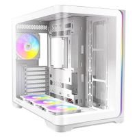caja pc antec c5 curve argb atx usb-c vidrio templado blanca