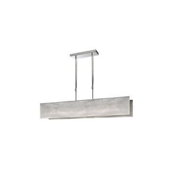 Lámpara lineal 4 luces gris de acero inoxidable