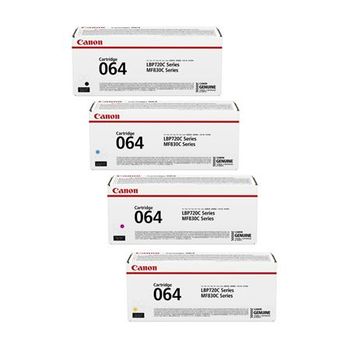 Canon 064BK/C/M/Y Full Set Original Standard Capacity Toners (4 Pack)
