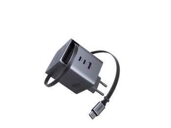 Cargador para portátil - Ugreen X616, Universal, 100W, 2x USB-C, 1x USB-A, Carga Rápida, Gris
