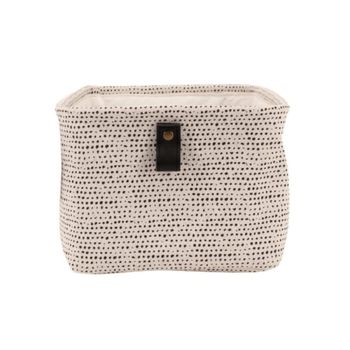 Cesta rectangular con diseño de espiga gris 31x21x15cm