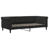 cama para adulto  cama individual  sofa cama sin colchon terciopelo negro 90x190 cm