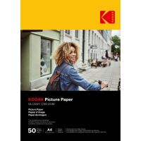 kodak 9891267 50 hojas papel fotografico brillante a4 230gm2 para impresion de inyeccion de tinta