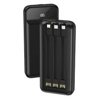 power bank cool 10000 mah carga rapida 225w 3 cables negro