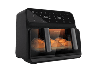 freidora de aire - cecotec cecofry advance 9000 window 2200 w 9 l doble cesta 45 6 modos negro