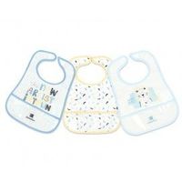 set de baberos de rizo y eva con recogemigas 3 uds arty azul