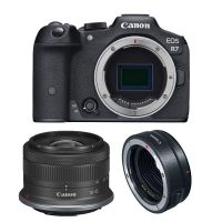 camara mirrorless canon eos r7 325mp 4k 18-45mm wifi bluetooth