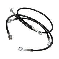 kit latiguillos de freno metalicos moto guzzi v 50 iii delantero negro