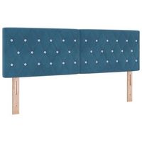 cabecero azul oscuro 160 cm terciopelo vidaxl