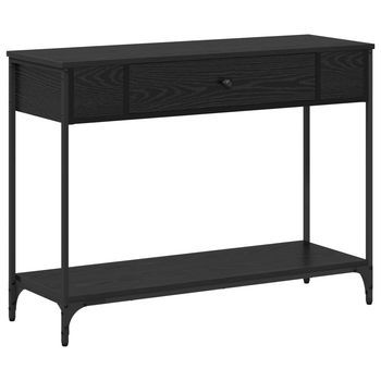 Mesa Consola Roble Negro 100 X 34.5 X 75 Cm Vidaxl