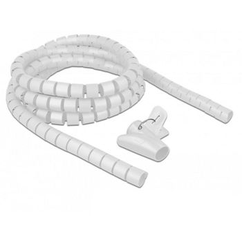 Manguera de cable espiral DeLOCK 18839 blanco 2,5 m diámetro 1,5 cm